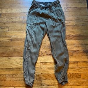 Anthropologie Hei Hei Drawstring Cargo Utility Jogger Army Green Pants XS